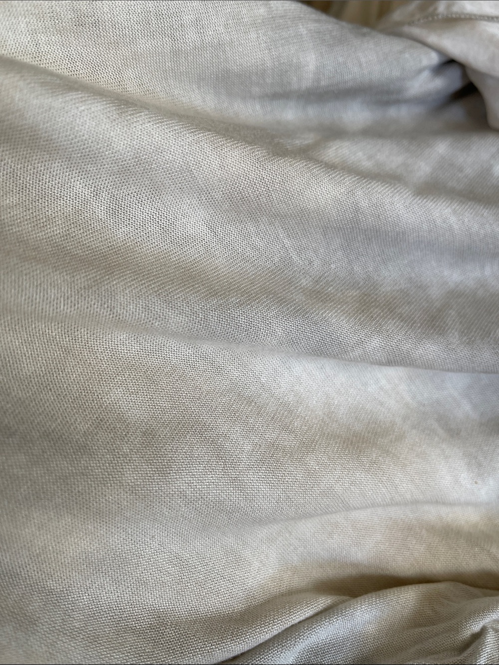 Italian Silk blend Cream Ruffle Hem Blouse - Picture 10 of 14